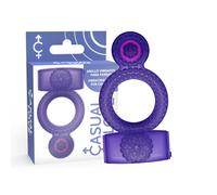 Casual Love Ring Double Pleasure - anillo vibrador para pene, morado