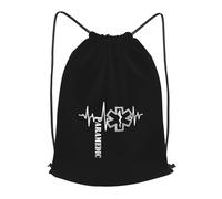 Casual Mochila Cordónes Latido del corazón de un paramédico, Unisex Bolsa de Cordón, Ligero Gym Sack, para Vacaciones Mujer 36X42cm