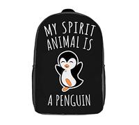 Casual Mochila De Viaje Mi Animal Es Un Pingüino Bolsa para Portátil Multiusos Bolsa De Viaje para Escolar, Viajes, Mujeres, 42X32X14Cm