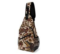 Casual Sling Bag Cocotero Africano De Ankara Rucksack Vintage Bandoleras Cruzada Para Correr, Hiking, Camping