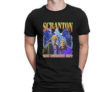 Casual tee Scranton The Electric City Graphic Vintage Retro Creative Tops Unisex 100% Cotton T-Shirts Black XL