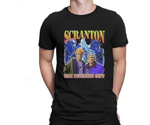 Casual tee Scranton The Electric City Graphic Vintage Retro Creative Tops Unisex 100% Cotton T-Shirts Black XXL