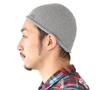Casualbox Hombres Cráneo Gorra Gorros Beanie Tejido Sombrero Japonés Invierno Verano Gris