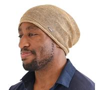 Casualbox | Lino Verano Gorros Beanie Desgarbado Enfriamiento Tejido Sombrero Unisex Hombre Mujeres Beige