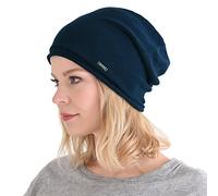 Casualbox | Orgánico Algodón Gorros Beanie Hecho En Japón Tejido Sombrero Moda Verano Invierno Todos Temporada Quimio Medicinal Cáncer Natural Azul Marino