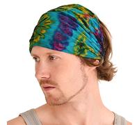 Casualbox Tie Dye Venda Bandana Hippie Cinta Elástico Tapa Cabeza Hombre & Mujeres Psicodélico Flor 60's 70's Retro Boho A