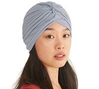 Casualbox Twist Turbante de Moda Plisado Cabeza Gorra Adivino Sombrero Retro Vintage Sky Azul