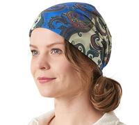 Casualbox Verano Desgarbado Gorros Beanie Sombrero Orgánico Algodón Tablista Hippie Hipster Stitch Azul Paisley