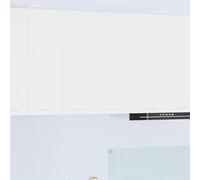 Casvera Armario colgante blanco de madera 60 x 31 x 80 cm con mucho espacio de almacenamiento y 2 puertas con bisagras para cocina, diseño moderno, práctico armario de cocina para vajilla, cubiertos