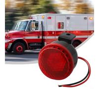 Caswynlife 12 V 105 dB de marcha atrás para coche, IP67 impermeable alarma de alarma con luz, tono único claro fuerte para camión, motocicleta, vehículo, fácil instalación, negro y rojo