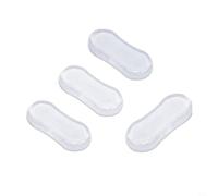 Caswynlife 4 almohadillas para parachoques de asiento de inodoro, amortiguadores de silicona fuertes para reducción de ruido, calcomanías silenciosas transparentes para tapa y cuenco, adecuadas para