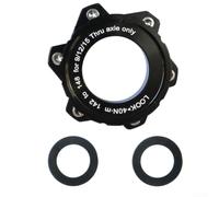 Caswynlife Adaptador de buje de bicicleta con bloqueo central a 6 pernos para cubo Boost, convertidor de eje pasante delantero de 15 x 100 mm a 110 mm y trasero de 12 x 142 mm a 148 mm con placa