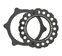 Caswynlife Adaptador de freno de disco de aluminio para bicicleta con bloqueo central a convertidor de cubo de 6 pernos, para ciclismo de carretera, aleación anodizada, ligera, varios colores (negro)