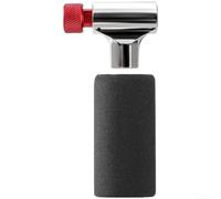 Caswynlife Adaptador de inflado rápido de cabezal de bomba de bicicleta de aleación de aluminio, conector de válvula Presta-Schrader dual con cubierta protectora de esponja para inflado y reparación