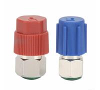 Caswynlife Aire acondicionado R12 a R134a Kit adaptador de conversión de adaptación, válvulas de metal y plástico con juntas tóricas fuertes del sello, para una fácil instalación para