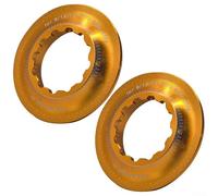 Caswynlife Anillo de bloqueo central de aluminio para freno de disco, rotores de bicicleta, tuerca de fijación, ajuste 9/12/15 mm, eje pasante, montaje interno, cubo MTB (dorado)