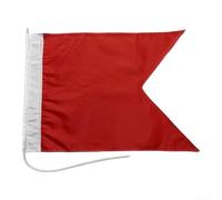 Caswynlife Banderas de señal de navegación marina de poliéster rojo