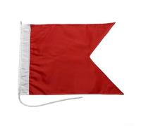 Caswynlife Banderas de señal de navegación marina de poliéster rojo