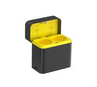 Caswynlife Baterías de litio de 1,5 V de tamaño D de doble ranura con carga independiente e indicadores de estado LED