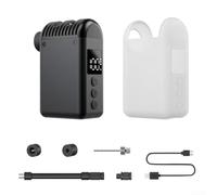 Caswynlife Bomba eléctrica portátil para bicicleta de 100 PSI con pantalla LCD, compresor de aire recargable de 350 mAh para motocicleta MTB de carretera, luz LED, carga tipo C