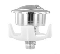 Caswynlife Botón de inodoro de doble descarga, repuesto operado por cable, acabado negro mate, compatible con modelo 50, se adapta al mecanismo sin resorte, actualización de baño (plateado)