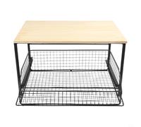 Caswynlife Carrito de microondas con cesta de almacenamiento, soporte de cocina rodante sobre ruedas, estante móvil para horno microondas con cajón inferior para espacios pequeños, marco de metal