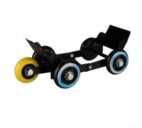 Caswynlife Carro de rescate de neumáticos de acero para scooters eléctricos y bicicletas, carrito de apoyo plegable con ruedas silenciosas de poliuretano, color negro