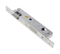 Caswynlife Cerradura de acero inoxidable para marco de tubo de puerta de jardín, inserto en forma de U de 85 x 25 mm, pestillo giratorio de 360 grados, compatible con DIN izquierda y derecha, acabado