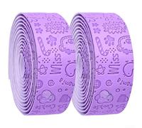 Caswynlife Cinta para manillar de bicicleta de carretera, 3 mm, antideslizante, absorbe los golpes, esponja de silicona, transpirable, ligera, para barras, color rojo (morado)