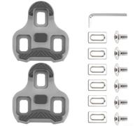 Caswynlife Compatible con tacos de TPU para pedales de bicicleta de carretera, almohadillas antideslizantes de 3 agujeros con flotador de 0/4.5/9 grados, agarres de nailon ligeros para zapatos de