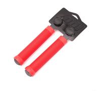 Caswynlife Cubiertas ergonómicas de silicona para manillar de bicicleta de montaña, cinta de barra de absorción de golpes, antideslizante, juego de agarre para terrenos ásperos (rojo)