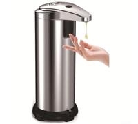 Caswynlife Dispensador automático de jabón de acero inoxidable, sensor sin contacto, para jabón líquido, champú, detergente, cocina, baño, oficina (individual)