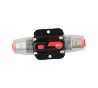 Caswynlife Disyuntor de fusible en línea automático, reinicio manual, 12 V-24 V CC, cubierta resistente al agua, material de aleación, protección contra sobrecarga y cortocircuito (80 A)