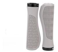 Caswynlife Ergonómico para empuñaduras de manillar de MTB, sistema de bloqueo TPE con abrazaderas, absorción de golpes, antideslizante, impermeable, a prueba de polvo, negro y gris, paquete de 2 (gris