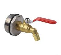 Caswynlife Espita de tambor de latón con junta y cinta, grifo de agua de válvula de bola de 3/4 pulgadas para plástico de 55 galones o barril de acero, equipo de riego de jardín al aire libre a prueba