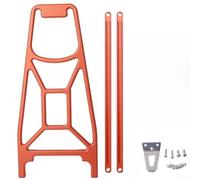 Caswynlife Estante trasero plegable de aleación de aluminio para bicicleta Brompton Pline, soporte CNC, con soportes y tornillos, accesorio de soporte de equipaje ligero (naranja)