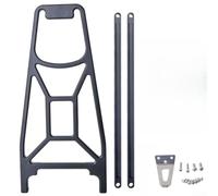 Caswynlife Estante trasero plegable de aleación de aluminio para bicicleta Brompton Pline, soporte CNC, con soportes y tornillos, accesorio de soporte de equipaje ligero (negro)
