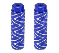 Caswynlife Estriberas de aleación de aluminio para bicicleta de 3/8 pulgadas con eje trasero reposapiés con ranuras antideslizantes para bicicleta de carretera MTB Stunt Riding - Par de ajuste (azul)