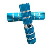 Caswynlife Estriberas de aleación de aluminio para bicicleta, extendidas, sólidas, huecas, con ranura ondulada antideslizante para bicicleta de montaña, accesorios de ciclismo compatibles con 70 mm