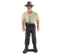 Caswynlife Figuras de escala HO de trenes modelo - Granjero y pastor pintado PVC personas para diseños de trenes, compatible con modelo de paisaje ferroviario, personajes de granja de pie (ZQ377)