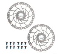 Caswynlife Freno de disco de acero, para 220 mm 6 pernos 44/68 mm PCD, 2.3 mm de alto carbono espesado, para motocicleta eléctrica E-Bike, paquete de 2 (paso de fila de 44 mm)