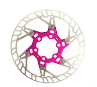 Caswynlife Freno de disco flotante de 160 mm, ligero de seis pernos para bicicletas plegables MTB, disipación rápida del calor y senderos ásperos estables (140 mm, magenta)