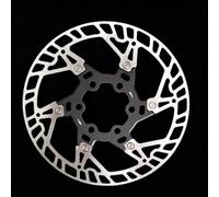 Caswynlife Freno de disco flotante de 160 mm, ligero de seis pernos para bicicletas plegables MTB, disipación rápida del calor y senderos ásperos estables (140 mm, negro)