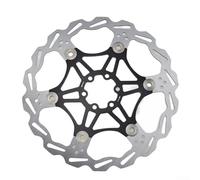 Caswynlife Freno de disco flotante de acero inoxidable de 160 mm, disco de freno de bicicleta de montaje de 6 pernos para ciclismo de montaña, sistema de freno de aceite de disipación de calor (negro