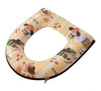 Caswynlife Funda de asiento de inodoro de poliuretano, impermeable, diseño sin lavado, con ambientador de aromaterapia integrado y cierre de cremallera (C)