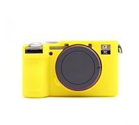 Caswynlife Funda de silicona para cámara Sony A7C II A7CR, cubierta protectora con agarre antideslizante, carcasa de armadura corporal a prueba de golpes, para cámaras sin espejo (amarillo)