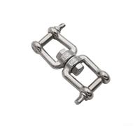 Caswynlife Gancho giratorio de acero inoxidable marino, anillo de conexión de grado 316 para accesorios de aparejo, eslabones de cadena antitorsión para tareas de elevación y remolque de barcos