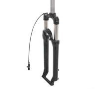 Caswynlife Horquilla delantera de bloqueo hidráulico de aleación de aluminio, para bicicleta de montaña, suspensión de resorte de aceite, con cable de control de hombro, pieza de actualización de cola