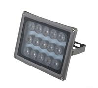 Caswynlife Iluminador infrarrojo de 6 LED 850nm para CCTV, luz de relleno IR de metal-vidrio con activación automática, rango de visiones nocturnas de 10-50m, ángulo de haz de 90°, DC 12V