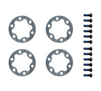 Caswynlife Juego de arandelas de disco E Scooter para rotores de freno de 44 mm, kit espaciador de aleación de aluminio de 6 agujeros con 2 mm y 5 mm de grosor y tornillos de acero